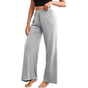 Womens Palazzo Pants Fashion High Waisted Wide Leg Athletic Lounge Sleep Trousers Summer Beach Vacation Clothes in Saudi Arabia