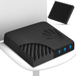 Geiserailie Breathable Mesh Cover Egg Chair Cushion with Non-Slip Cover Foam Pad Set for Chairs Relieve Back Foam Seat Christmas Recliner Cushions 4" Thick Chair Accessories Pad (1 Set,Blue) in Saudi Arabia