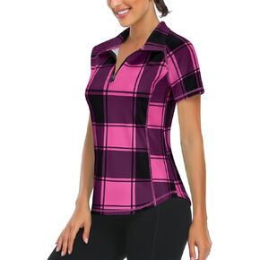 LURANEE Women's Short Sleeve Moisture Wicking Athletic Shirts Quarter Zip Pullover in Kuwait