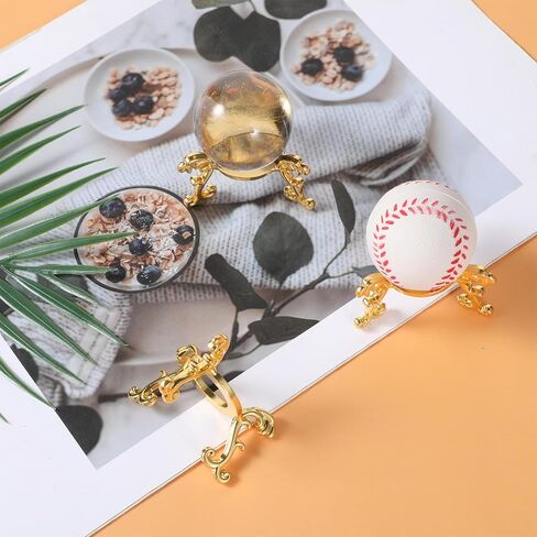5 PCS Gold Crystal Ball Stand for Display, Gold Sphere Display Holder 2 Inch Metal Crystal Stone Displays Stand Crystals Holder Stands with Displays Function for 40-80 mm Sphere or Stone in Saudi Arabia