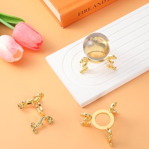 5 PCS Gold Crystal Ball Stand for Display, Gold Sphere Display Holder 2 Inch Metal Crystal Stone Displays Stand Crystals Holder Stands with Displays Function for 40-80 mm Sphere or Stone in Saudi Arabia
