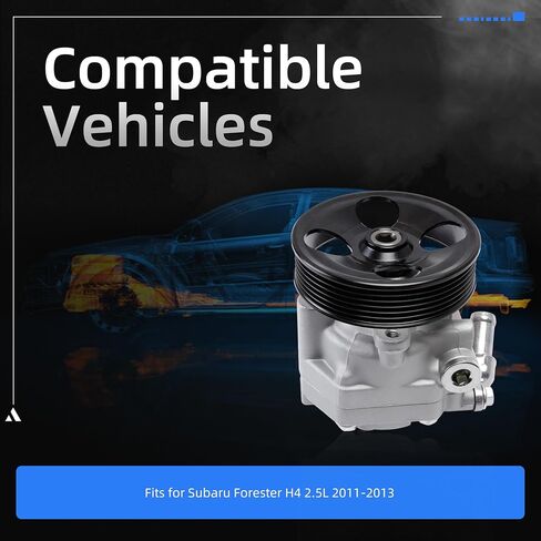 21-607 Power Steering Pump with Pulley for Subaru Forester 2011-2013, H4 2.5L, Power Assist Pump Replace# 21607, 96819M, 9901255, 34430-SC010, 34430-SC011, 34430SC010, 34430SC011 in Saudi Arabia