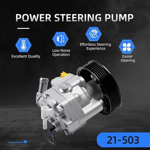 21-607 Power Steering Pump with Pulley for Subaru Forester 2011-2013, H4 2.5L, Power Assist Pump Replace# 21607, 96819M, 9901255, 34430-SC010, 34430-SC011, 34430SC010, 34430SC011 in Saudi Arabia