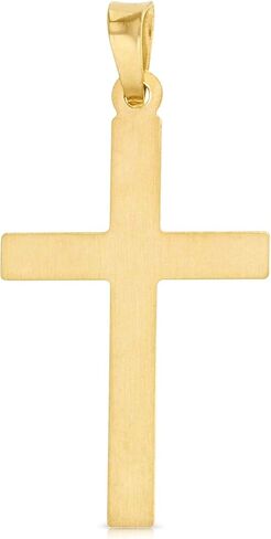 Ioka - 14K Two Tone Gold Religious Cross Charm Small Pendant For Necklace or Chain in Saudi Arabia