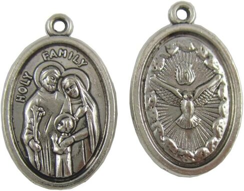 100pcs of 1 Inch Catholic Oval Holy Family Pray for Us Medal in Saudi Arabia