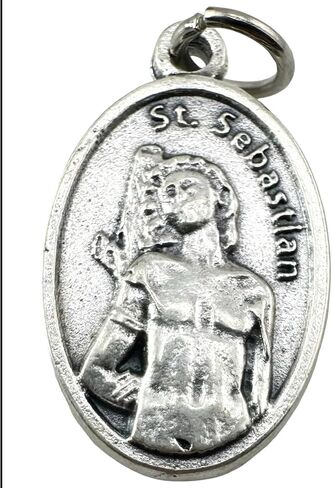 Westmon Works St Sebastian Medal Bulk Pack Italian Metal Medallions with USA Made Holy Cards, Set of 5 in Saudi Arabia