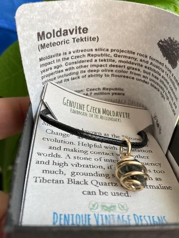 14K Gold Real Moldavite Cage Pendant Genuine Bracelet charm Meteorite Jewelry Green Tektite Necklace, in Saudi Arabia