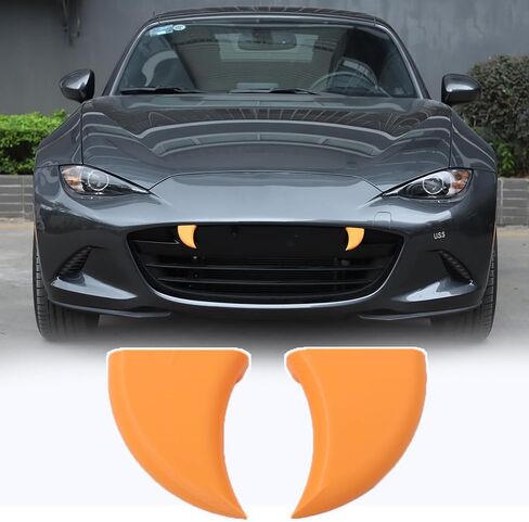 غطاء ديكور لأسنان النمر بشبكة أمامية للسيارة متوافق مع Mazda Miata MX-5 ND 2016-2025 أبيض للهالوين مصاصي الدماء الأنياب ABS DIY ملحقات غطاء المركبات قطعتين (أحمر) in Saudi Arabia