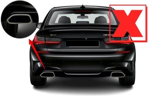 الناشر الخلفي لـ 2019-2022 BMW 3 Series 330i M340i G20 M Sport LED (أسود لامع) in Saudi Arabia