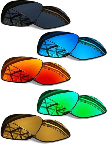 SmartVLT Set of 5 Men's Replacement Lenses for Oakley Big Taco OO9173 Sunglass Combo Pack S02 in Saudi Arabia
