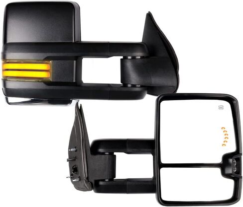 Towing Mirrors Fit for 1994-2001 for Dodge for Ram 1500 2002 for Dodge for Ram 2500 3500 Tow Mirrors with Manual Control No Heated No Light Black Textured 1 Pair of Mirrors Left and Right Side in Saudi Arabia