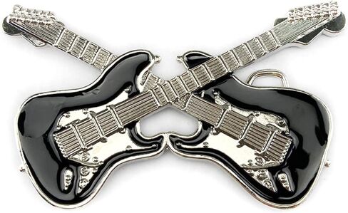 Vintage Metal Guitar Shape Belt Buckle Delicate Belt Buckle Accessories Waistband Western Rock in Saudi Arabia