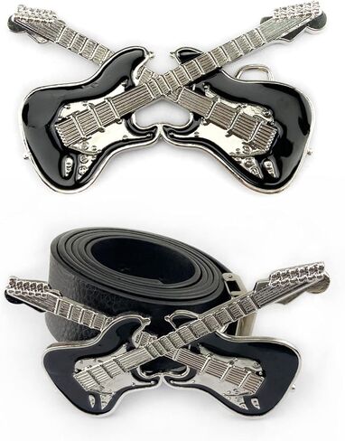 Vintage Metal Guitar Shape Belt Buckle Delicate Belt Buckle Accessories Waistband Western Rock in Saudi Arabia