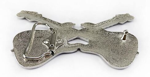 Vintage Metal Guitar Shape Belt Buckle Delicate Belt Buckle Accessories Waistband Western Rock in Saudi Arabia