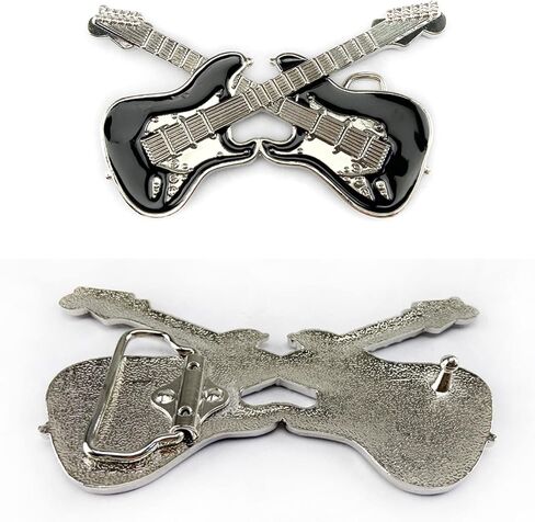 Vintage Metal Guitar Shape Belt Buckle Delicate Belt Buckle Accessories Waistband Western Rock in Saudi Arabia