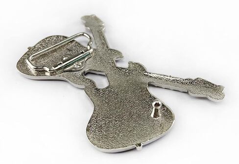 Vintage Metal Guitar Shape Belt Buckle Delicate Belt Buckle Accessories Waistband Western Rock in Saudi Arabia