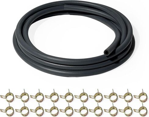 10 Feet 1/5 Inch ID 5.5mm Fuel Line Hose + 20Pcs Clamps for Honda 95001-55008-60M ATV Quad Pit Dirt Bike Go Kart Mini Bike ATV Generator Small Engines Gas Line in Saudi Arabia