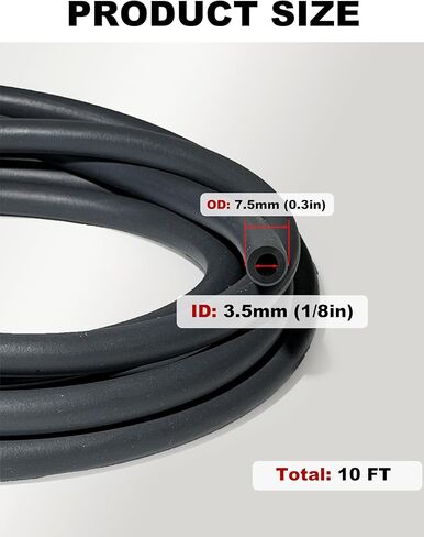 10 Feet 1/5 Inch ID 5.5mm Fuel Line Hose + 20Pcs Clamps for Honda 95001-55008-60M ATV Quad Pit Dirt Bike Go Kart Mini Bike ATV Generator Small Engines Gas Line in Saudi Arabia