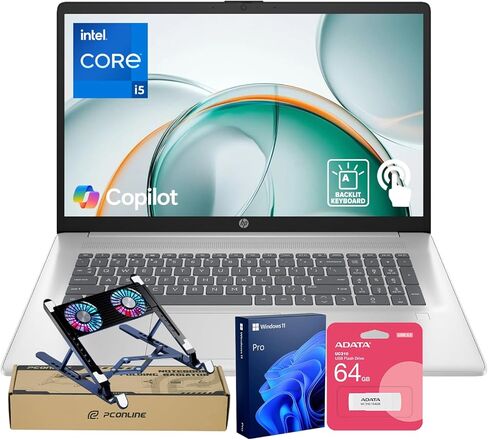 HP أحدث كمبيوتر محمول احترافي للأعمال، شاشة لمس HD+ مقاس 17.3 بوصة، Intel Core i5-1335U، ذاكرة الوصول العشوائي 32 جيجابايت، 1 تيرابايت SSD، كاميرا ويب، HDMI، قارئ FP، لوحة مفاتيح بإضاءة خلفية، Wi-Fi 6، Windows 11 Pro، فضي in Saudi Arabia