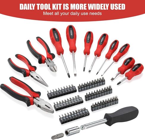 438-Piece Mechanics Tool Set with 3-Drawer Heavy Duty Metal Box Repair Tool Kit -02 in Kuwait