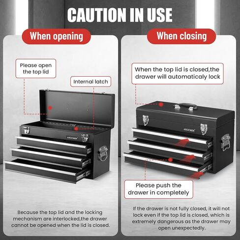 438-Piece Mechanics Tool Set with 3-Drawer Heavy Duty Metal Box Repair Tool Kit -02 in Kuwait