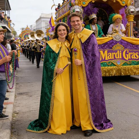 GRAJTCIN Mardi Gras Outfit King Cape for Men Women Medieval Royal Shiny Halloween Party Costume in Saudi Arabia