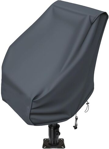 Boat Seat Cover Heavy Duty Oxford Fabric, Captain's Chair Cover Weather Resistant 420D Waterproof, Boat Bench Chair Seat Cover,Full Length Protection for Your Helm Chair Protective Cover （Blue） in Saudi Arabia