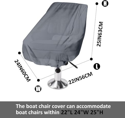 Boat Seat Cover Heavy Duty Oxford Fabric, Captain's Chair Cover Weather Resistant 420D Waterproof, Boat Bench Chair Seat Cover,Full Length Protection for Your Helm Chair Protective Cover （Blue） in Saudi Arabia
