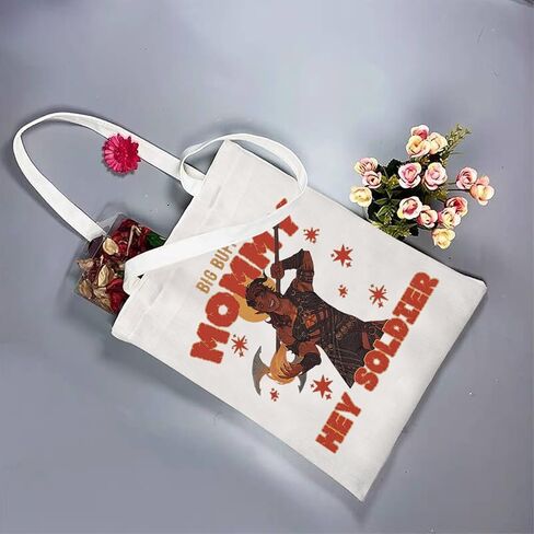 KUIYAI BG3 حقيبة حمل Karlach Merch Handle Bag BG3 RPG Gamer Gift Big Buff Mommy Hey Soldier Gift (BigBuffToteS) in Saudi Arabia