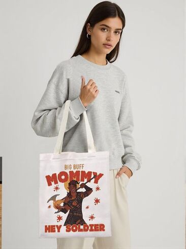 KUIYAI BG3 حقيبة حمل Karlach Merch Handle Bag BG3 RPG Gamer Gift Big Buff Mommy Hey Soldier Gift (BigBuffToteS) in Saudi Arabia