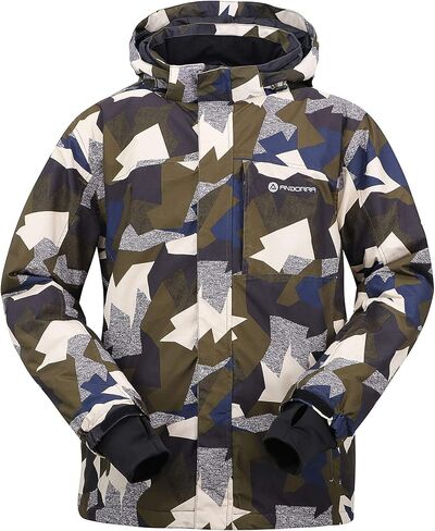 سترة تزلج معزولة الأداء للرجال من ANDORRA مع غطاء رأس بسحاب in Kuwait