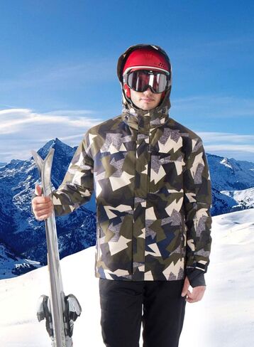 ANDORRA Men's Performance Insulated Ski Jacket with Zip-Off Hood in Saudi Arabia