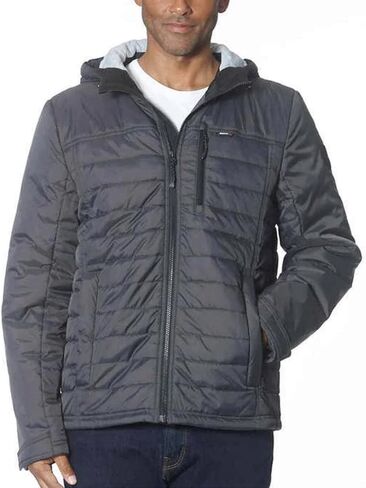 Gerry Insulated Hooded Jacket / Water-Resistant (L, Slate) in Saudi Arabia
