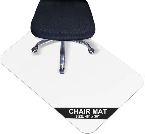 Office Chair Mat for Carpet, 32x48 Clear Heavy Duty Plastic Rolling Chair Mat, Under Computer Desk Floor Mat Protector for Carpeted Floors, Can be Used on Carpet or Hard Floor in Saudi Arabia