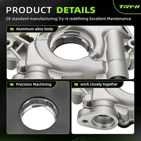 10452 Oil Pump High Pressure Engine Oil Pump with O-ring for 09-23 Chrysler Jeep Wrangler Cherokee Wagoneer Dodge Durango Ram 1500 2500 3500 5500 V8 5.7L 6.4L High Pressure Replace 10452HV M452 in Kuwait