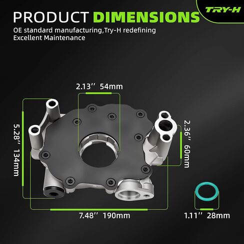 10452 Oil Pump High Pressure Engine Oil Pump with O-ring for 09-23 Chrysler Jeep Wrangler Cherokee Wagoneer Dodge Durango Ram 1500 2500 3500 5500 V8 5.7L 6.4L High Pressure Replace 10452HV M452 in Kuwait