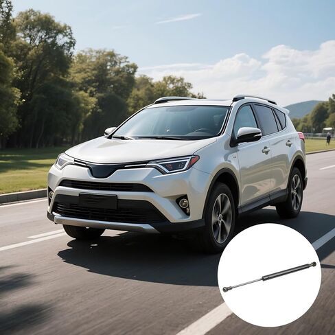 Generic دعامة غطاء محرك هيدروليكي بقضيب مزدوج لسيارة Rav4 موديل 2019، تشغيل هادئ، مجموعة تثبيت كاملة in Kuwait