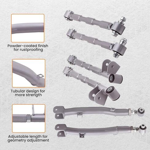 Rear Full Adjustable Lateral Link Trailing Arm 6 Link Kit Compatible With Impreza WRX STi GDA 02 07 in Saudi Arabia