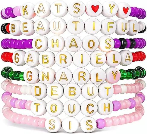 8 قطعة أساور KATSEYE Merch للنساء ألبوم مستوحاة من الصداقة أساور هدايا لمحبي الحفلة الموسيقية in Kuwait