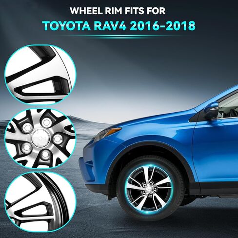 New Single 17x7 inch 17 Inch 17x7" Premium Aluminum Alloy Wheel Rim Fits for Toyota Rav4 2016 2017 2018, OEM Design Replacement Rim, 42611-0R170 in Kuwait