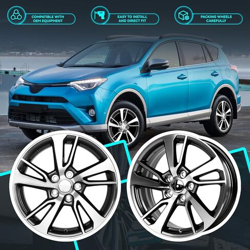 New Single 17x7 inch 17 Inch 17x7" Premium Aluminum Alloy Wheel Rim Fits for Toyota Rav4 2016 2017 2018, OEM Design Replacement Rim, 42611-0R170 in Kuwait