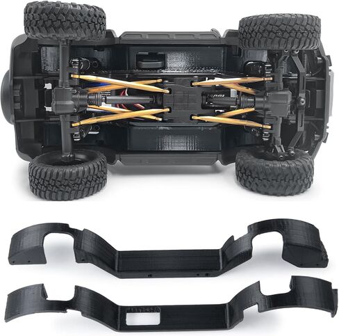 RC Fender Flares Carbon Fiber Inner Mud Guard Decorative Set for TRX4M Upgrades Bronco 1/18 Scale RC Crawler Car in Saudi Arabia