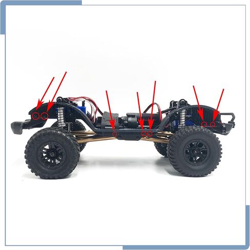 RC Fender Flares Carbon Fiber Inner Mud Guard Decorative Set for TRX4M Upgrades Bronco 1/18 Scale RC Crawler Car in Saudi Arabia