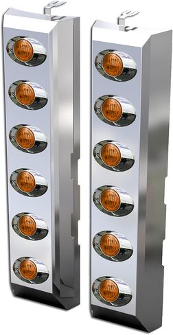 RealTruck RoadWorks | Peterbilt 589 Front Breather Lights with (12) Amber/Amber H3 LED Lights | 32061H3 in Saudi Arabia