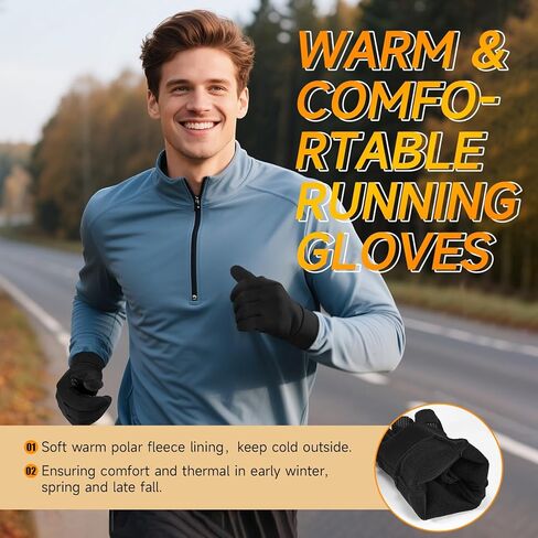 OZERO Winter Gloves for Men Women - Touchscreen Windproof Gloves for Cold Weather Snow Gloves Liner Thermal Warm in Saudi Arabia