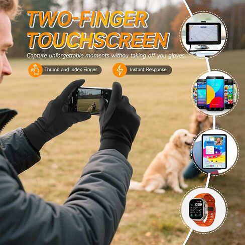 OZERO Winter Gloves for Men Women - Touchscreen Windproof Gloves for Cold Weather Snow Gloves Liner Thermal Warm in Saudi Arabia