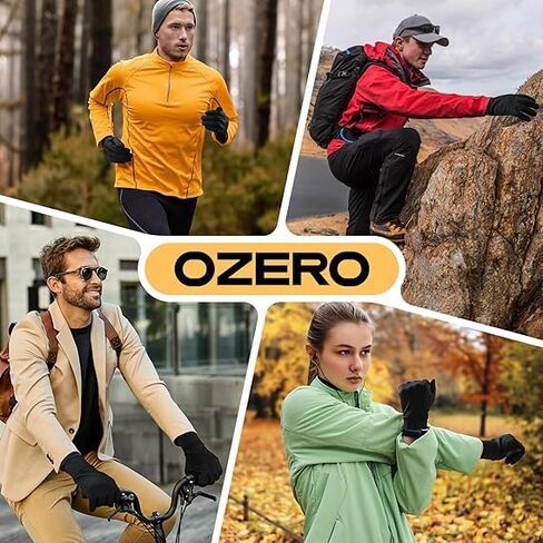 OZERO Winter Gloves for Men Women - Touchscreen Windproof Gloves for Cold Weather Snow Gloves Liner Thermal Warm in Saudi Arabia