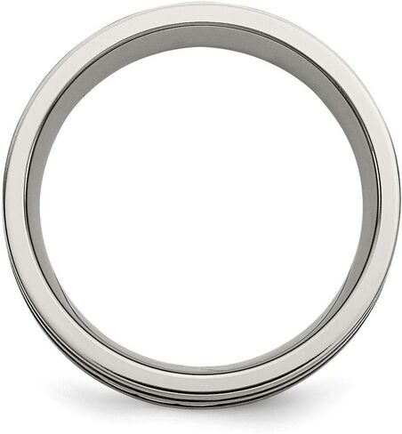 التيتانيوم 925 الفضة الاسترليني مضفر البطانة 8mm ناعم ومصقول العتيقة الزفاف خطوبة الزفاف خاتم الفرقة المجوهرات الجميلة للنساء هدايا لها in Saudi Arabia