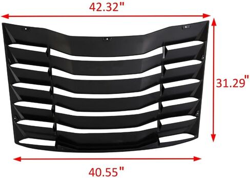 Rear Window Louver Sun Shade Cover Matte Black for Chevy Camaro 2016-2023 in Saudi Arabia