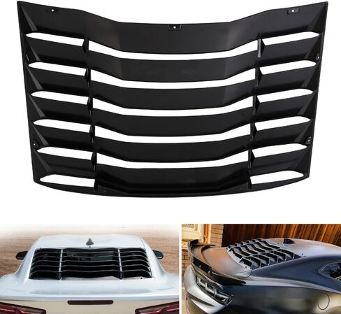 Rear Window Louver Sun Shade Cover Matte Black for Chevy Camaro 2016-2023 in Saudi Arabia